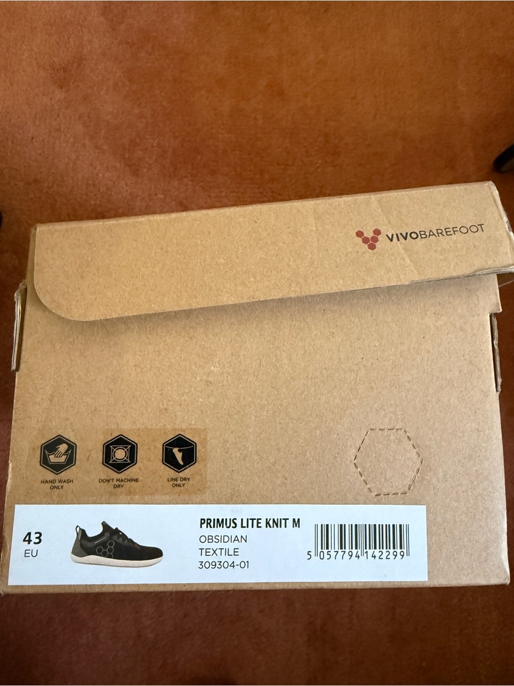 Vivo barefoot Obsidian Black Athletic Minimalist Shoe Box